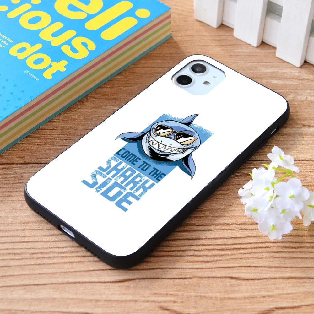 

For iPhone Come To The Shark Side Soft TPU border Apple iPhone Case
