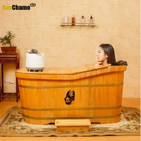 high quality bathtub cask adult barrel bath tub solid wood small bathroom furniture wooden bath household barrel home washing