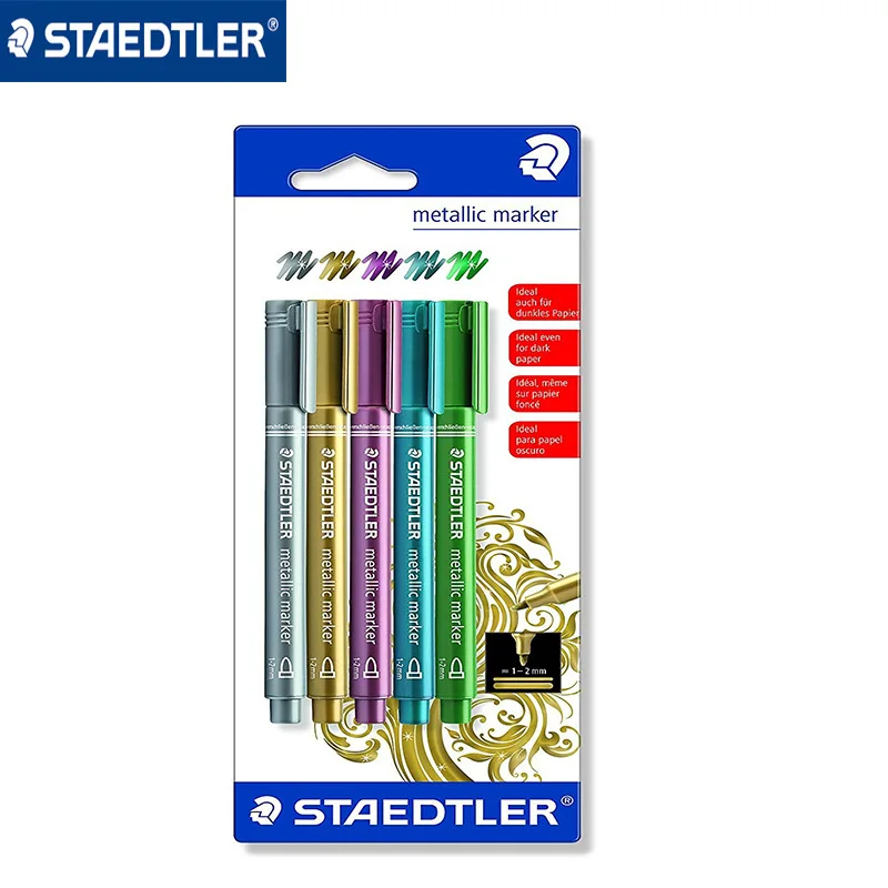 Маркеры STAEDTLER 8323 цветов цвет металлик 5 | Канцтовары для офиса и дома