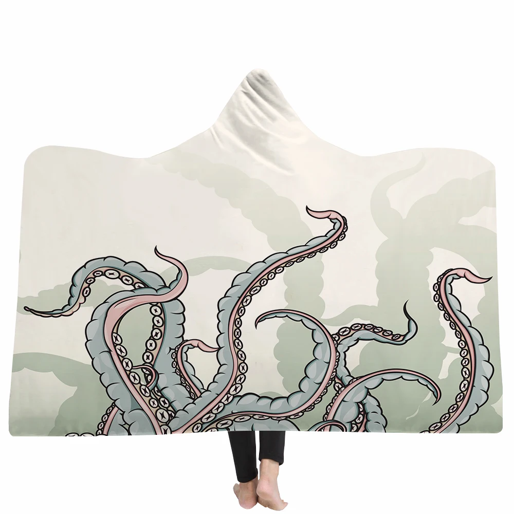 Одеяло с капюшоном s осьминог Волшебная Шляпа одеяло мягкое полиэфирное шерпа