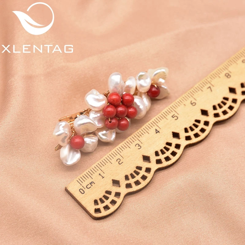 

Xlentag Natural Coral Flowers Duckbill Hair Accessories Hairpin Unique Gifts For Women, Fashionable Handmead Fine Jewelry GH0044