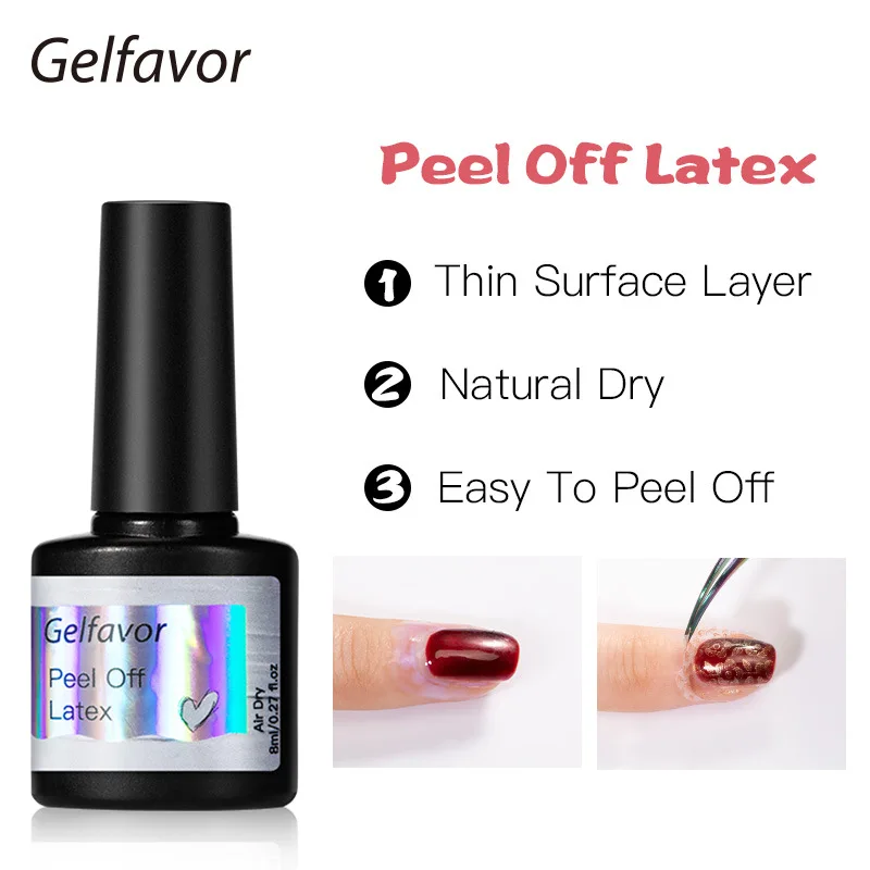 

Gelfavor Nail Spill-Proof Protector 8Ml Nail Protection Glue Nail Polish Glue Edge Protection Tearable Anti-Dirty Liquid