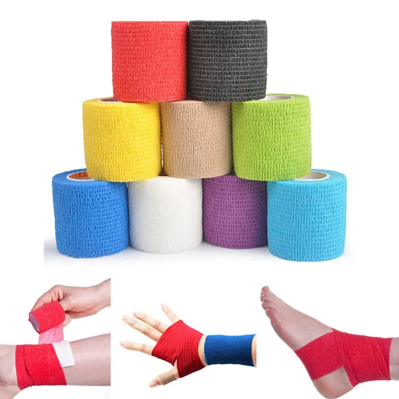 

4.5m Sports Elastoplast Self-Adhesive Tape Bandage Athletic Tape Medical Stretch Wrap Ankle Tape Self Adhesive Non Woven W1