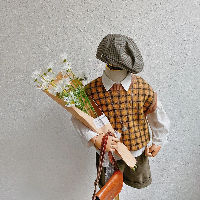 

Spanish Baby Boy Girl Sweater Vest Cotton Infant Toddler Child Knit Coat Children Sweater Sleeveless Spring Autumn Baby Clothes