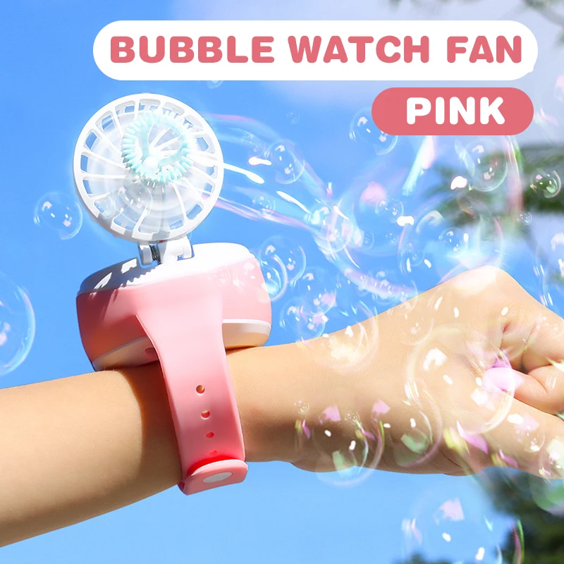 

Kids Toy Bath Toys Soap Water Bubble Machine Toys Children Watch Fan Bubbles Electric Machine Children Gift Outdoor Toys