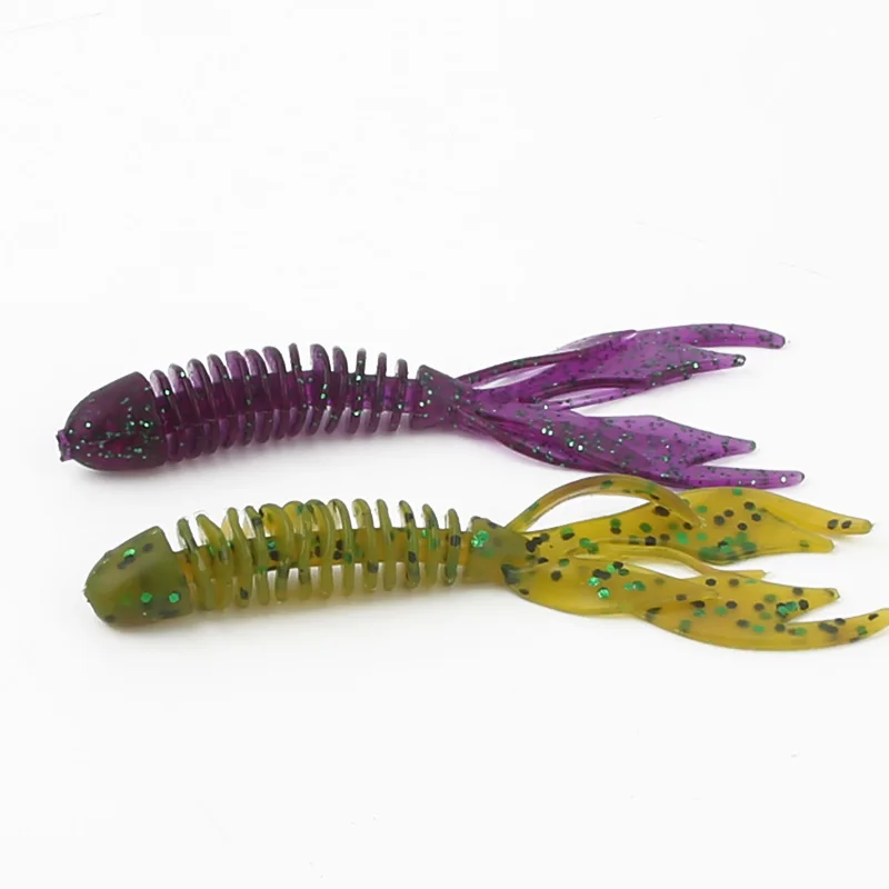 Ardea Soft Lures 76mm 2g Worm Silicone Bait Wobblers Swimbait Artificial Double CoBaitfishing Bass Fishing Tackle jigging