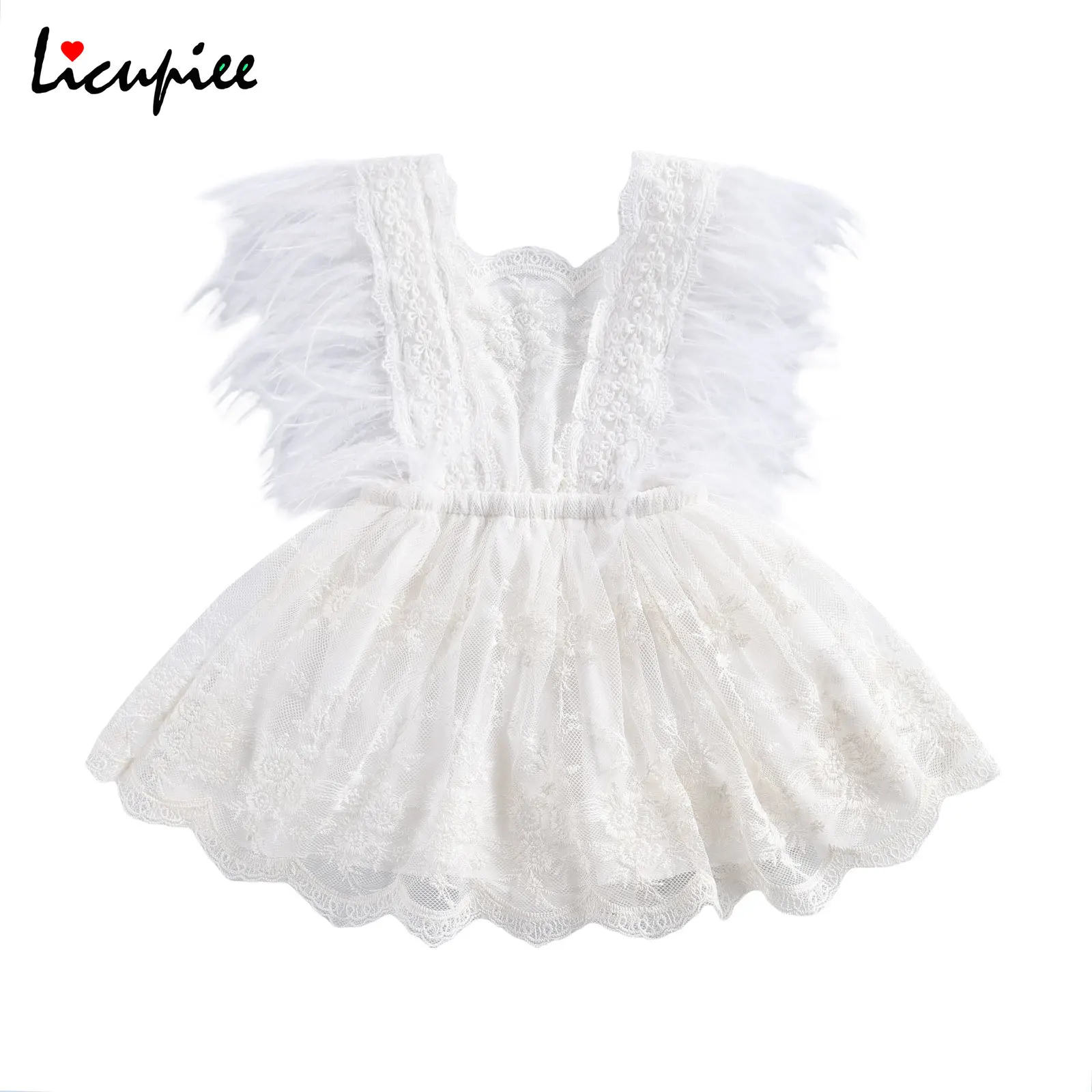 Комбинезон для маленьких девочек Сетчатое платье многослойное миди с рукавами