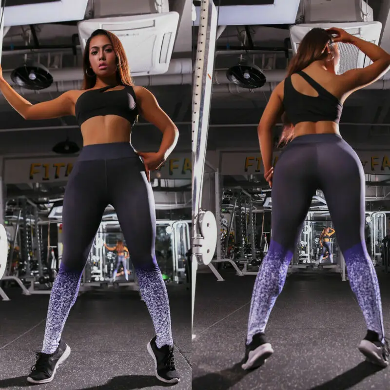 Женские Стрейчевые леггинсы с высокой талией сексуальные повседневные