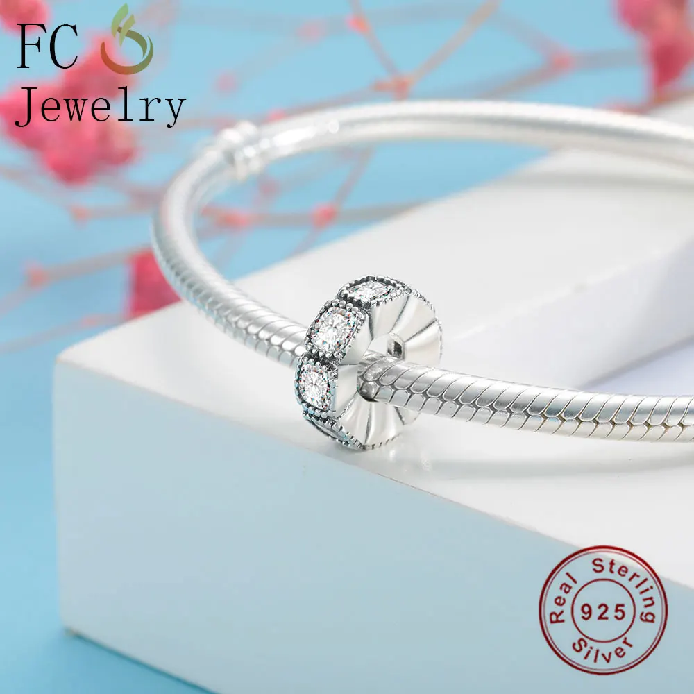 FC Jewelry подходит для оригинального бренда браслет с подвесками женский серебряный