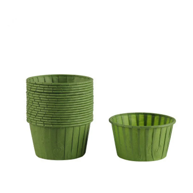 Зеленый кекс для маффинов бумажный стаканчик кексов подкладка кружка выпечки