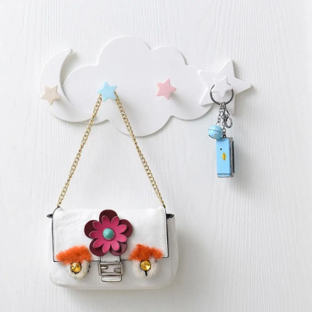 

Cloud Cartoon Viscose Hook Wall Hanging Behind The Glue Bathroom Row Seamless Hook Hook Hook Door Coat Wall Strong L5W7