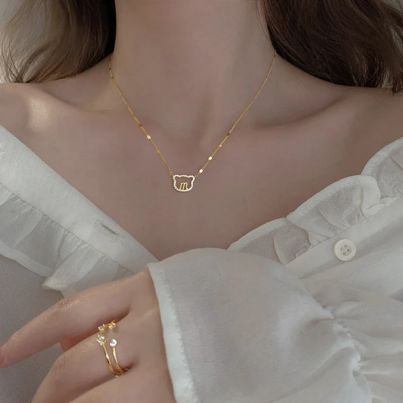 

Цепочка женская из серебра 925 пробы, с фианитом