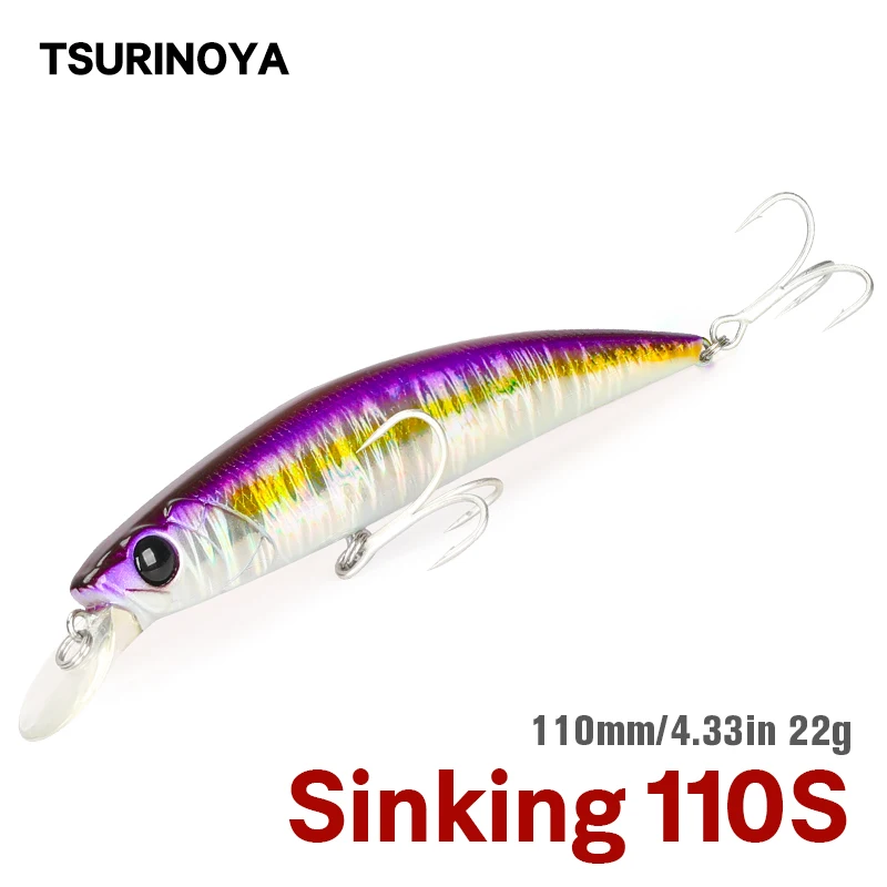 TSURINOYA DW77 110S тонущие рыболовные жесткие приманки 110 мм 22 г Джеркбейт воблер