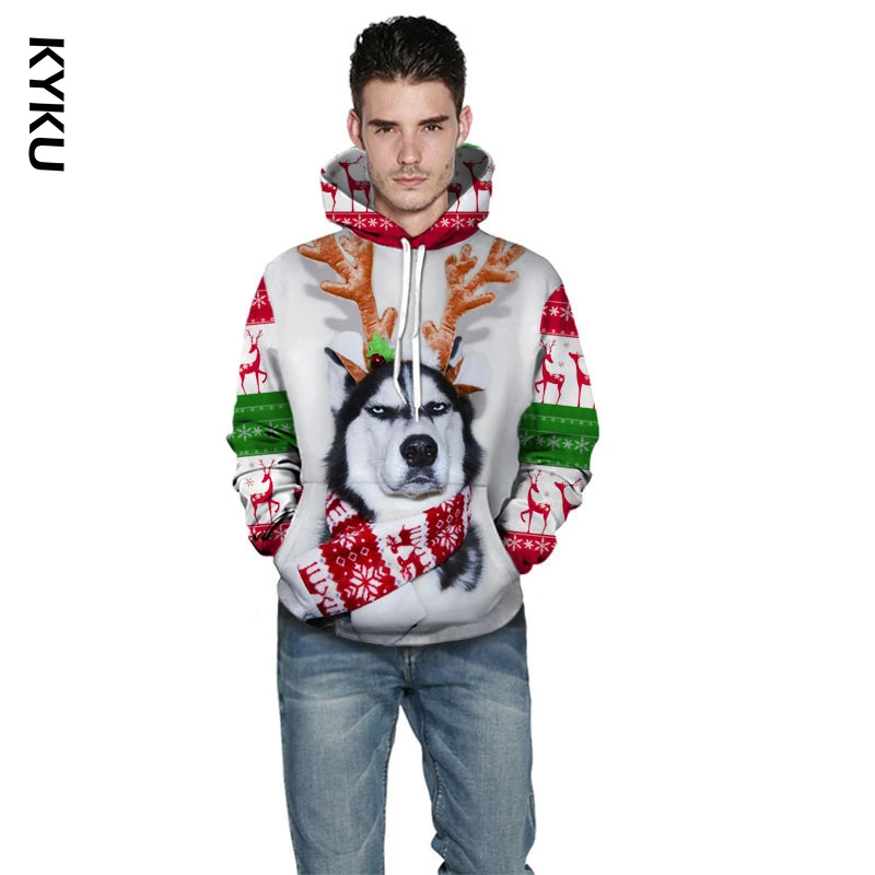 Забавная толстовка с капюшоном Симпатичные лосины унисекс толстовки