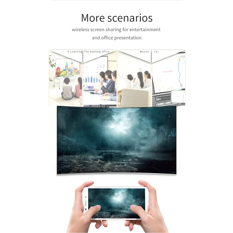 

Wireless HDMI Display Adapter 1080P Bluetooth Dongle Support Miracast Airplay Screen Device TV Stick for iPhone Android