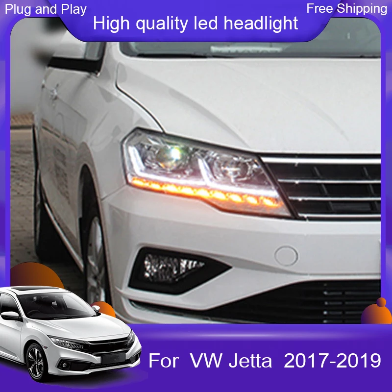 Автомобильный головной светильник для VW Jetta 2017 2019 s противотуманная фара