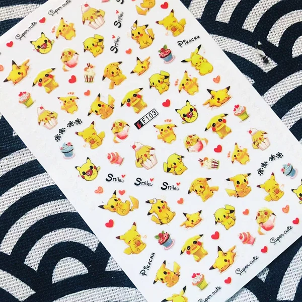 F91 желтый Тип серии LICEDESIGNS стикеры 3D на ногти Nail Art Наклейка шаблон инструмент для ногтевого дизайна украшения - Цвет: F-103