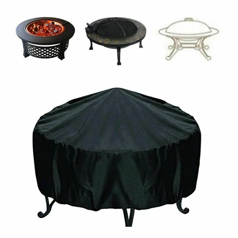 Outdoor Garden Small Round Table Cover Rainproof Dustproof Anti-uv Furniture Cover