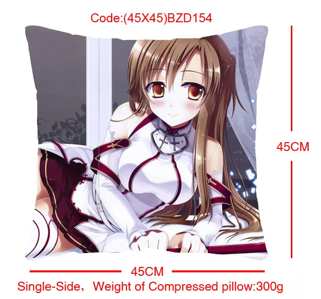 IVYYE 45x45 см меч искусство онлайн аниме индивидуальный чехол для подушки Чехол дома