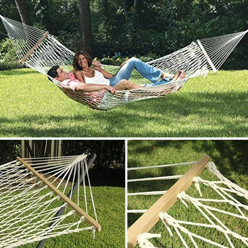 

Single Mesh Hammock Also Used For a Hanging Swing For Outdoor Travel Camping Sleeping and Rest Net Hammock