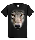 Мужская хлопковая футболка с изображением Луны, воющего животного, собаки, большого волка