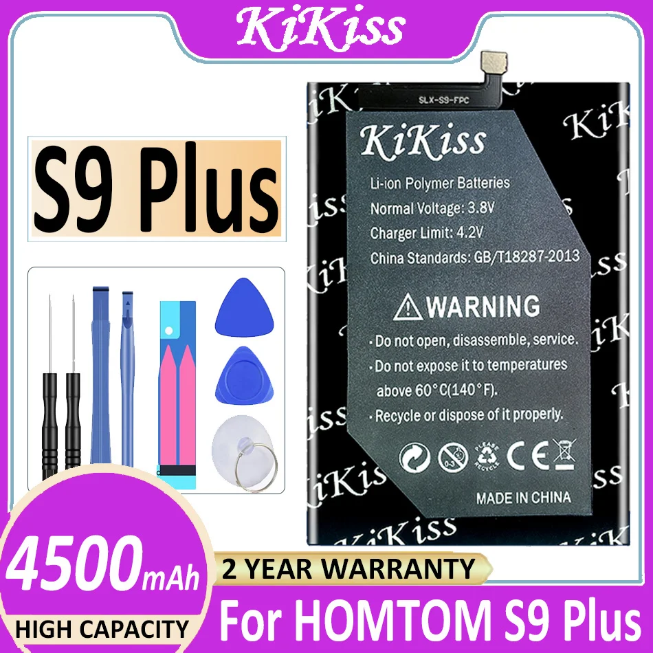 4500mAh KiKiss Сменный аккумулятор для HOMTOM S9 Plus S9Plus умный телефонная батарея Batterij +