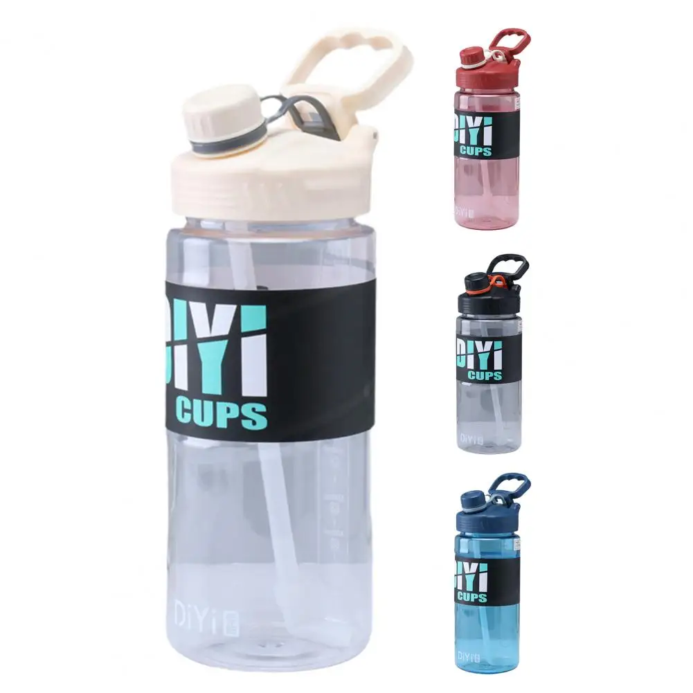 

Outdoor Water Bottle with Straw Sports Bottles Leak Proof Plastic Drinking Cup for Children School With Lid Hiking Camping