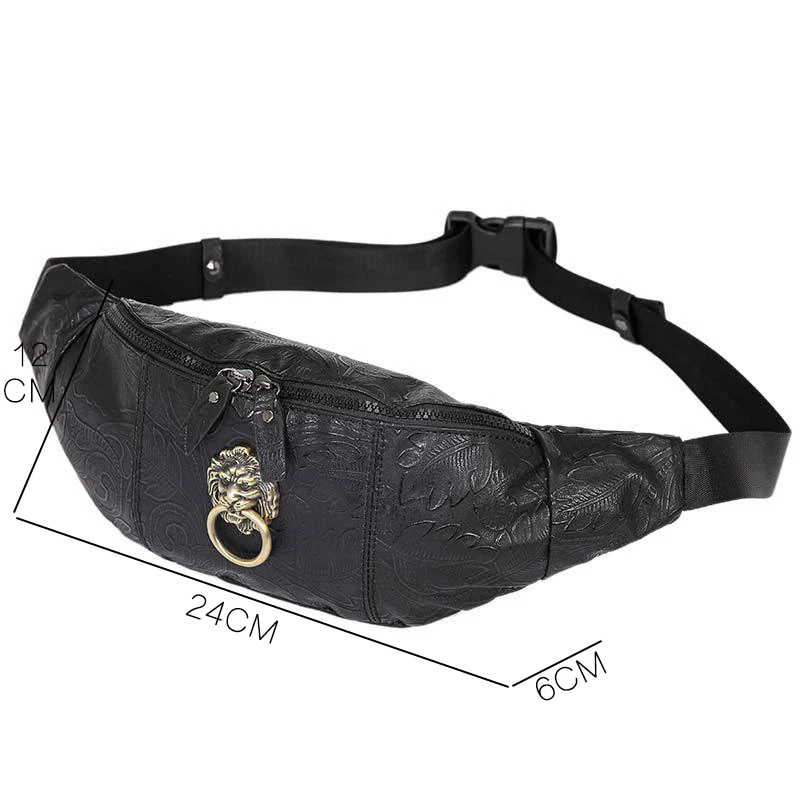 Youda Traditional Chinese Style Tiger Head Decorative Chest Bag Large Capacity Pockets Classic Shoulder Bags Portable Waist Pack | Багаж и