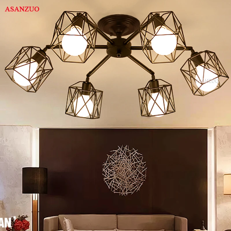 Ретро винтажный промышленный американский кантри железная клетка потолочный