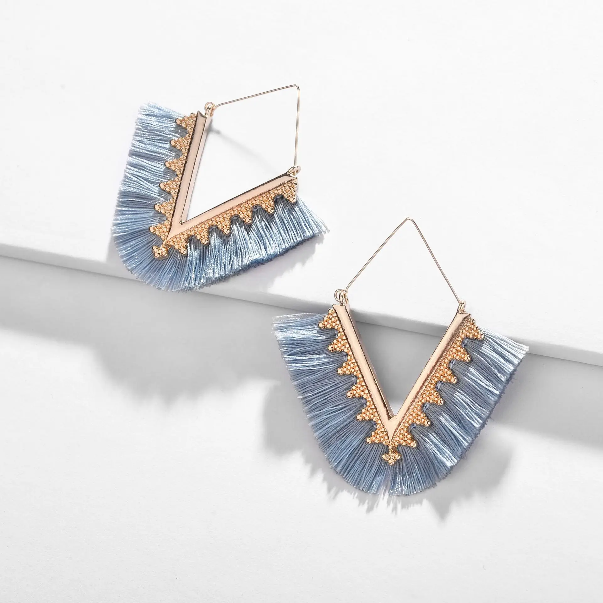 9 цветов с бахромой геометрические v-образные хлопковые кисточками