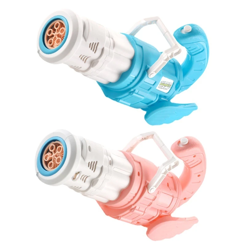 

J2FF Electric Bubble Toy Outdoor Toy Gatling Bubble Guns with 5 Hole Head Kids Favor