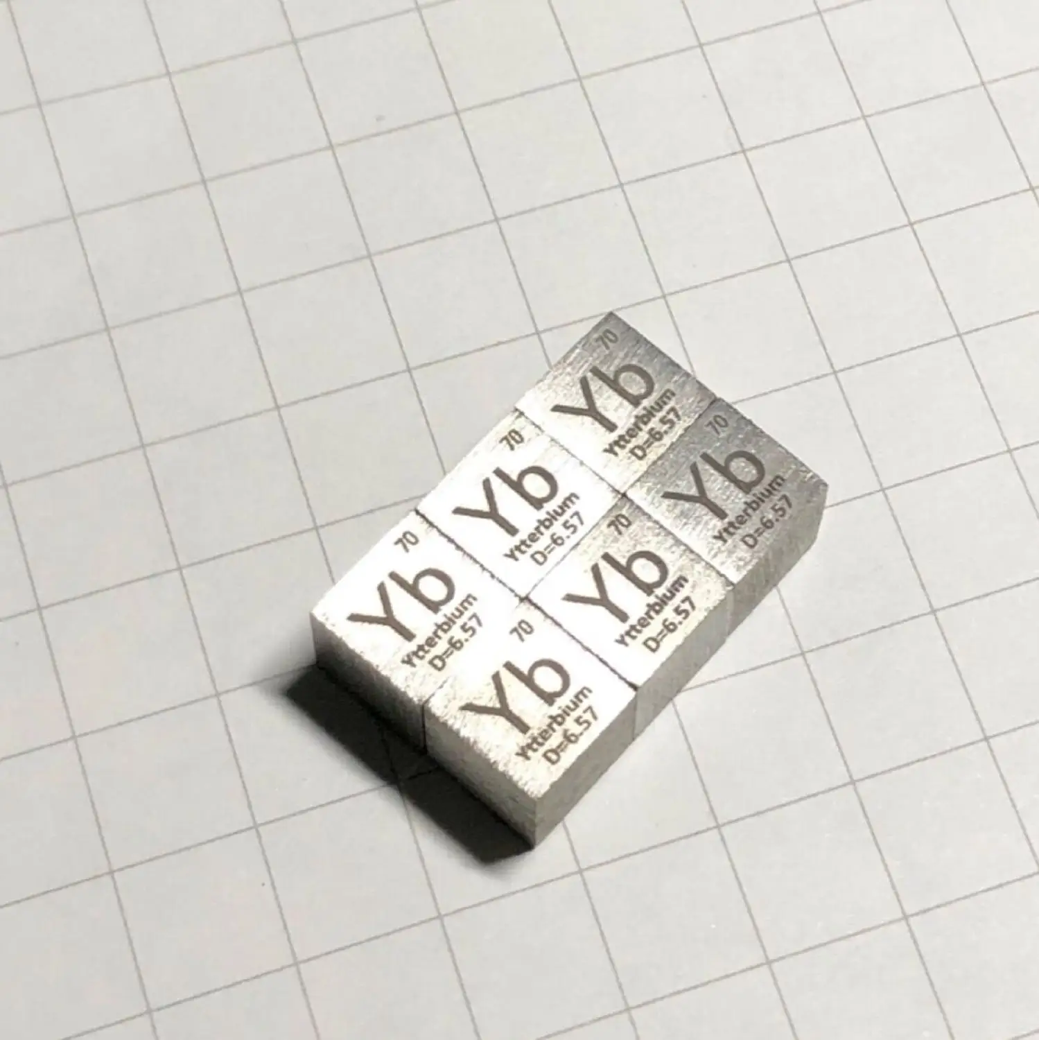 

10mm Yb99.99% Ytterbium Yb Cube Periodic Table Of Elements Cube Hand Made Science Educational DIY Crafts Display