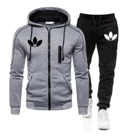 hot sale mens zipper tracksuit hoodies and sweatpants high quality male brand sports wear autumn winter casual sports outfits