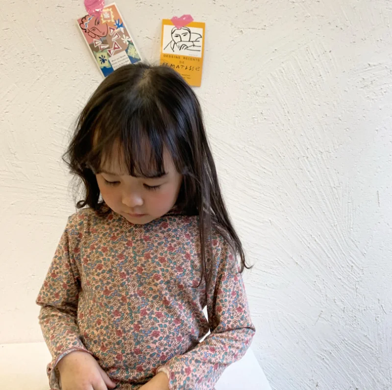 2020 Корея Стиль для девочек Футболка с принтом весенние модные детские комплекты