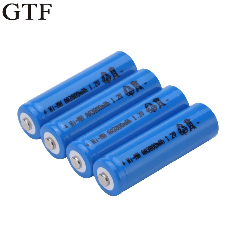 

Gtf 4 pixels/batch wholesale for aa1.2 v 3800mah ni-mh rechargeable battery for toy camera microphone accumulator battery