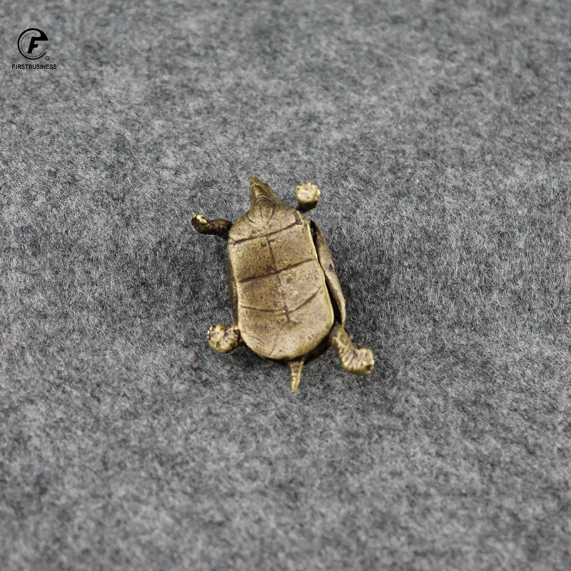 Винтажные латунные украшения для стола в виде черепахи и морской лампы медные