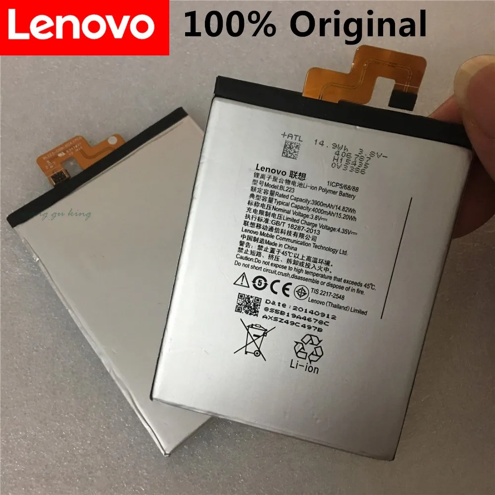 100% Новый оригинальный реальный 4000 мАч BL223 Аккумулятор для Lenovo Vibe Z2 Pro k920 K80 K80M K7