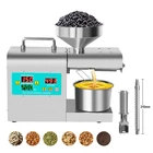 Автоматический Масляный Пресс, цифровой контроль температуры, высокая мощность извлечения семян кунжута, льна, арахиса, машина для холодного отжима масла