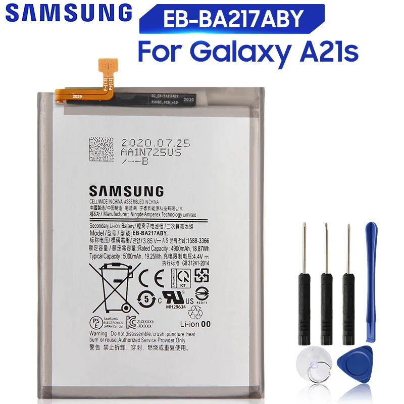 

Оригинальная запасная батарея Samsung для Samsung Galaxy A21s EB-BA217ABY батарея для телефона 5000 мАч