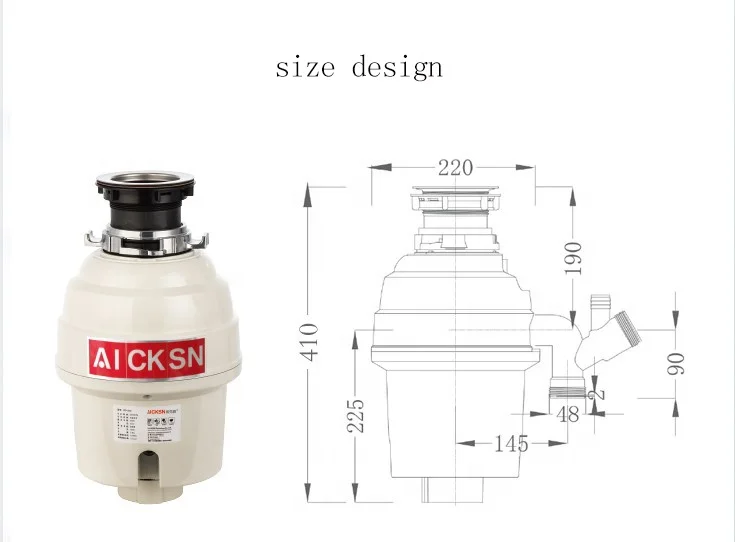

kitchen food waste disposer household sink garbage disposal durable waste king disposer 220v unit food waste