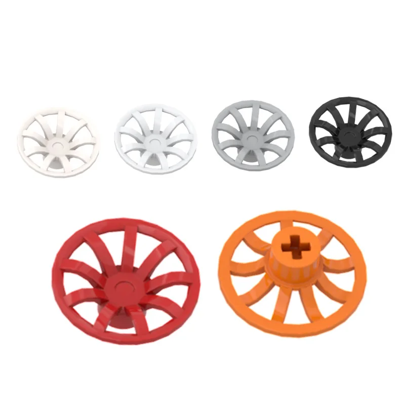 BuildMOC 62701 украшение ступицы колеса (поперечное отверстие) ldd62701 для строительных блоков, детали «сделай сам»