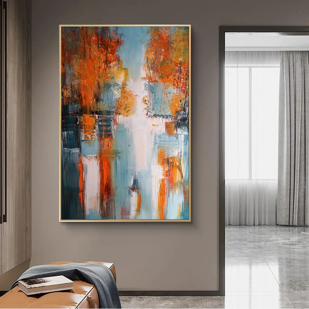 Абстрактный пейзаж холст настенные картины художественные плакаты и принты