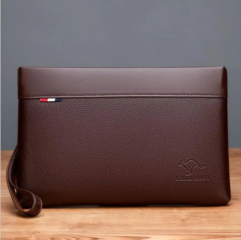 

Fashion Business Style Men's Handbag Clutch Bag Soft PU Leather Male Waist Pack Bag Elegant Leisure Stylish Hand bag Men Pouch