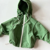 childrens autumn kids top boys and girls fashionable personality zipper hooded casual jacket coat