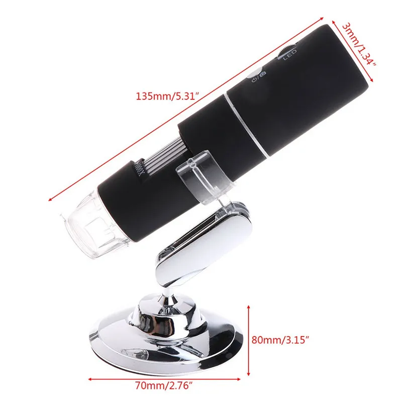 

2MP Full HD 1080P WIFI USB Digital 1000x Microscope Magnifier Camera For ios Android Rechargeable Lithium Battery 8 LED Lights