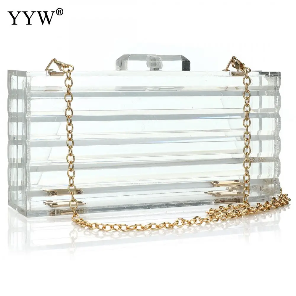 Women Bag Acrylic Clear Purse Cute Transparent Hard Crossbody Bag Lucite See Through Handbags Evening Women Clutch Bag