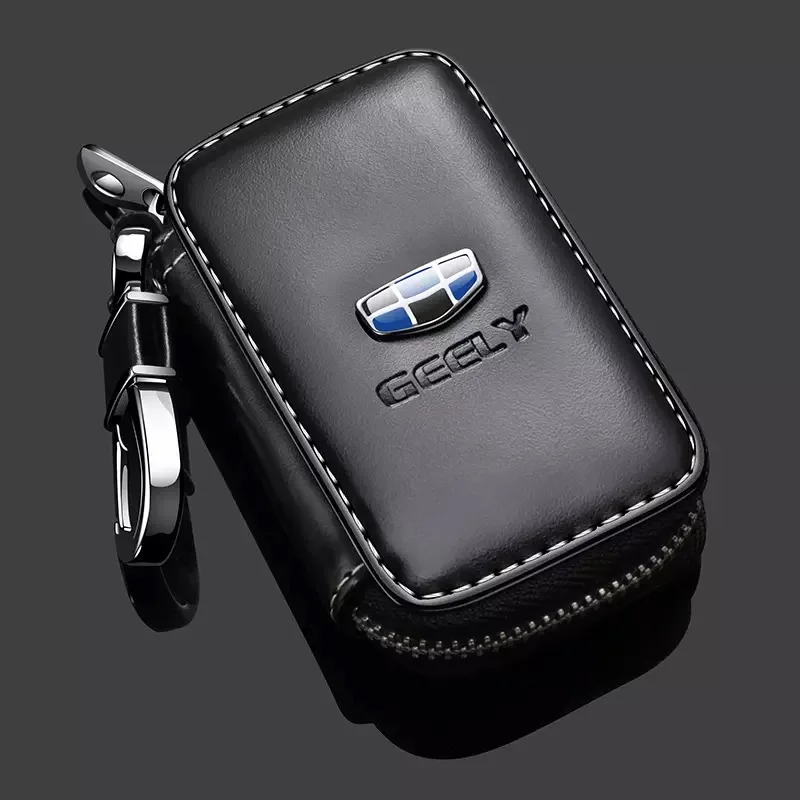 

Leather Car Logo Key Cover Remote Key Case For Geely Atlas Boyue NL3 Emgrand X7 EmgrarandX7 EX7 SUV GT GC9 Borui Coolray Style