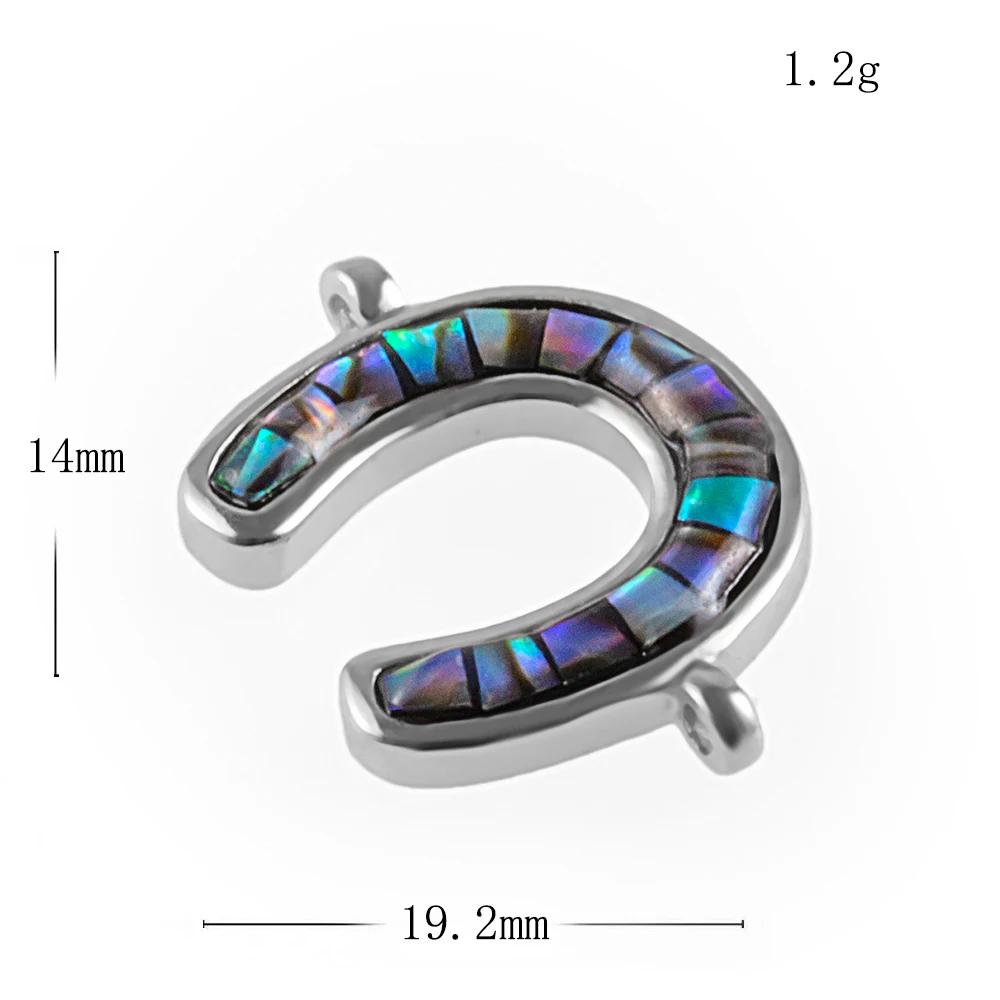

20*15mm DIY jewelry charm U-shaped pendant necklace connector accessorie miniature precision inlay zircon bracelet gift