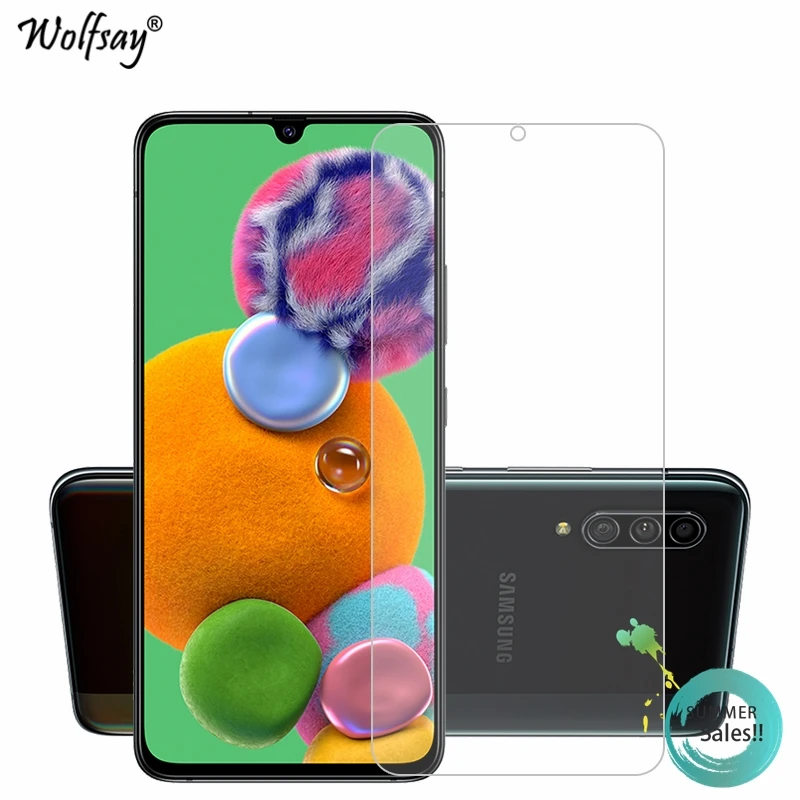 Protector de pantalla de vidrio templado para Samsung Galaxy A90 5G, pel&iacute;cula de vidrio para Samsung Galaxy A90 5G, 2 uds.-0