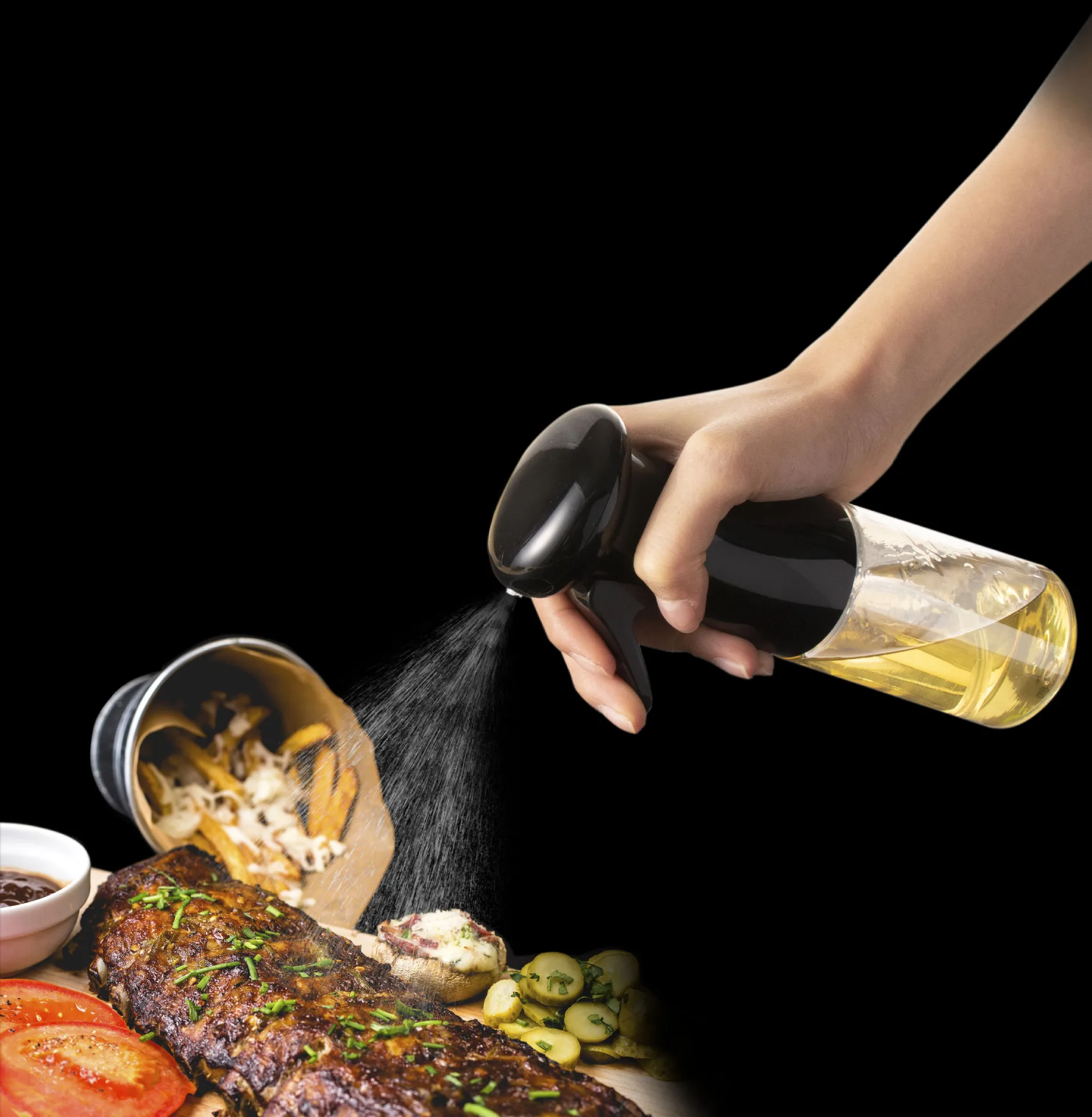 

200ML Olive Oil Sprayer Barbeque Vinegar Dispenser Cooking Baking BBQ Roasting Oil Spray Bottle